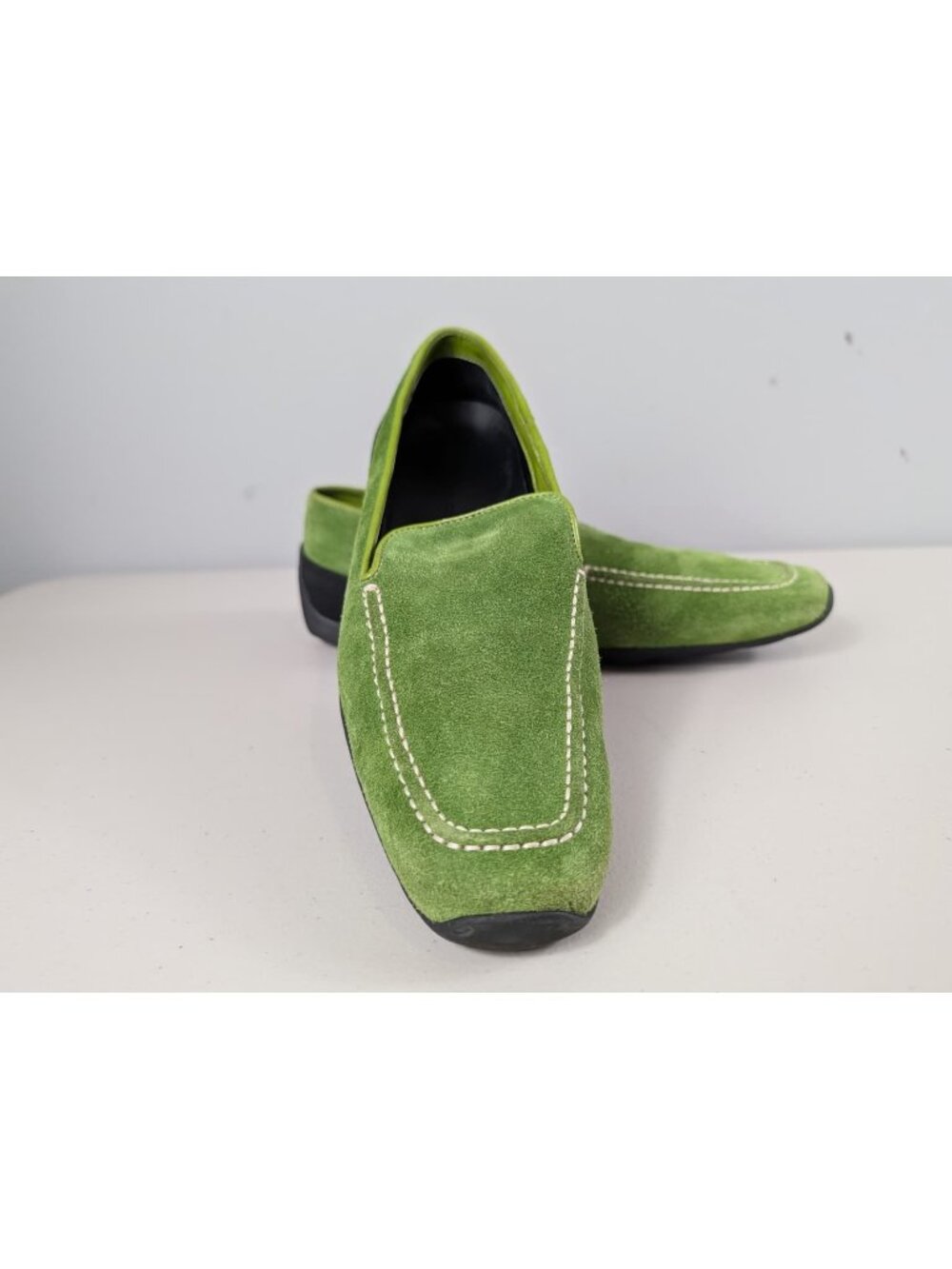 Porsche Design suede green loafer's men's size 7.5